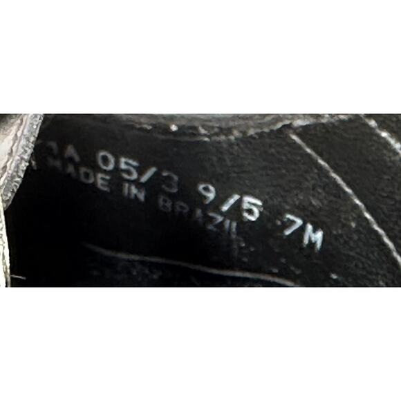 Franco Sarto Black Leather Mary Jane T Strap Round Toe Chunky Block Heels 7M - Picture 9 of 10